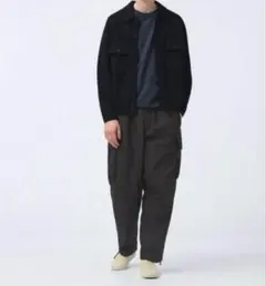 ユニクロ　UNIQLO ワイドフィットパラシュートカーゴパンツ Mサイズ 黒