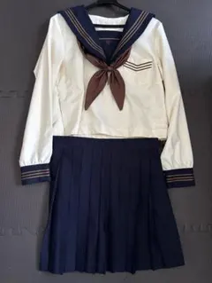 セーラー服 上下セット ネイビー×オフホワイトのサムネイル