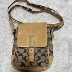COACH 시그니처 숄더백 ベージュポシェット