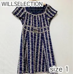 WILLSELECTION ウィルセレクション 花柄 ワンピース  ひざ丈 半袖
