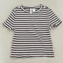 Ｈ&M DIVIDED ボーダー リブ Tシャツ 半袖のサムネイル