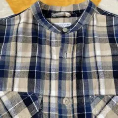 CHAOPANIC TYPY バンドカラーチェックシャツ M