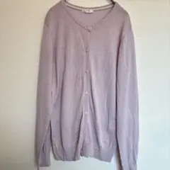 CINEMA CLUB 薄紫 長袖カーディガン 春M