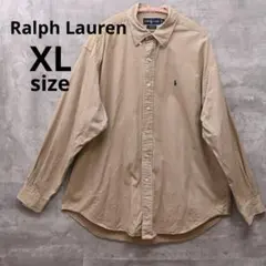ラルフローレン 刺繍ロゴ 長袖 「BLAKE」　XLベージュ