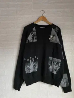 レア　C.E CAVEMPT ブラックプリント クルーネック スウェット　日本製