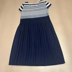 ボーダー柄 プリーツワンピース