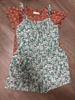 babyGap 花柄ワンピース風ズボンとトップスセット