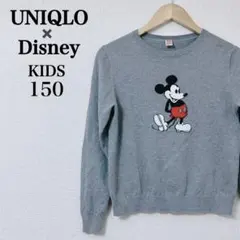 き*ろ様 ユニクロ×ディズニー　コラボデザイン　グレー　ミッキーマウス柄セーター
