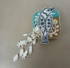 ミナペルホネン ブローチm5アクセサリー ハンドメイド 刺繍 - メルカリ