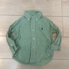 Ralph Lauren 12M 緑のチェック柄シャツ
