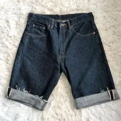 エビス LOT7001ハーフ デニムパンツ 濃紺 日本製 W32 赤耳 - メルカリ