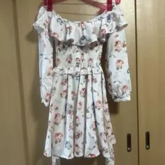 LIZ LISA フローラルオフショルダーミニワンピース