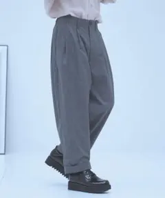 【美品】きれいめワイドパンツ チェックパンツ 【人気】