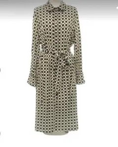 美品☆エイチ&エム H&M ☆総柄 ロング シャツ ワンピース/ Lサイズ