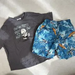 ブリーズ BREEZE PEANUTS Tシャツとショートパンツセット 90