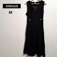 【美品】JUNOAH ジュノア ノースリーブ ロング ワンピース M
