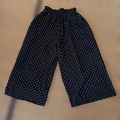 BROWNY ドット柄 ワイドパンツ ブラック