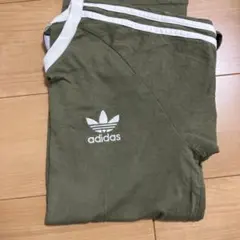 アディダス リンガー Tシャツ スリーライン カーキ トレフォイル