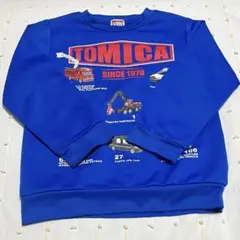 【匿名配送】トミカ　カットソー　長袖　パトカー　消防車　メッシュ　ブルー　110