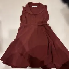 Pumpkin バーガンディ ノースリーブワンピース　Ｍ