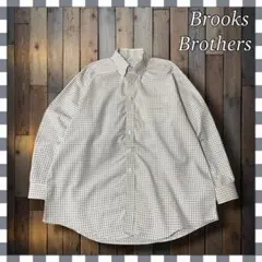 8*ト様 ブルックスブラザーズ チェックBD長袖ドレスシャツ2XL