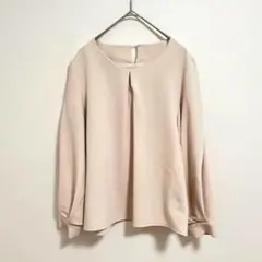 ◉Sewing Labo　プルオーバータックブラウス　長袖　丸首　S　白