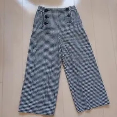 チェック柄パンツ