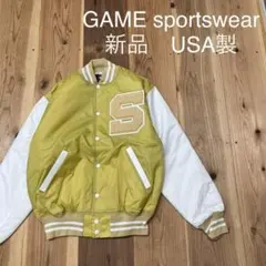 新品 USA製 ゲームスポーツウェア スタジャン 中綿ジャケット ワッペン