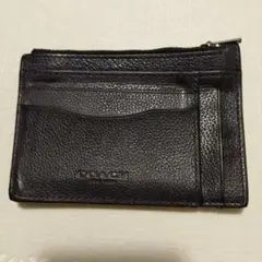 COACH(コーチ)メンズ　コインケース.パスケース　ブラック〈中古品〉