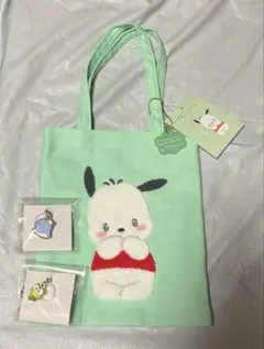 サンリオキャラクター大賞　ミニトートバッグ　ポチャッコ　オマケチャーム付き