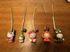 希少品》ご当地ハローキティ 根付け ストラップ 5種セット - メルカリ