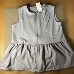 パールビジュー付　ペプラムベスト