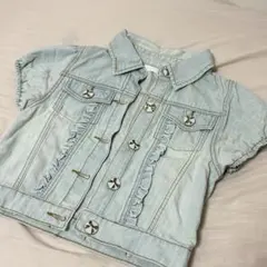 TRALALAショート丈半袖デニムジャケット - メルカリ