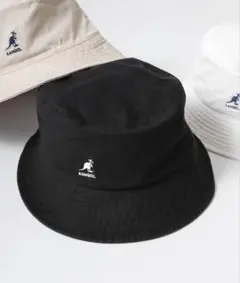 KANGOL WASHED BUCKET ブラック バケットハット バケハ M