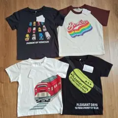 ⑤新品　１２０センチ　男の子　半袖　Tシャツ　４枚セット　かっこいい　綿