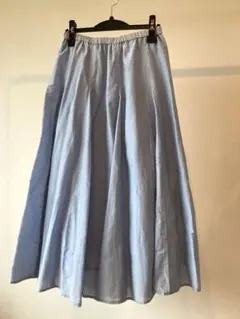 FLASK フラスク　ロング　スカート　ライトブルー
