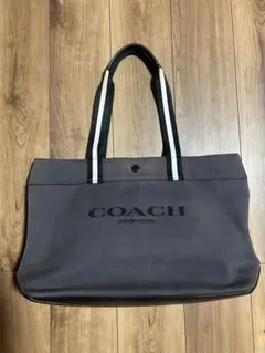 COACH コーチ トートバッグ キャンバス トート グレー　メンズ