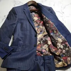 超希少✨ポールスミス スーツ セットアップ 裏地総柄 花柄 シルク 艶感◎