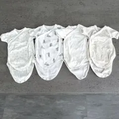 プチバトー 半袖 ボディースーツ 肌着 3m 60cm 4枚セット
