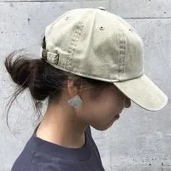 新品 ニューハッタン ピグメントキャップ レディースメンズ帽子 ベージュ系カーキ