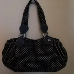 アニエス・ベー　ドット柄ウールバッグ