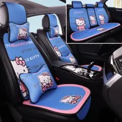ハローキティメッシュシートカバークッション　快適かわいい kitty ハローキティデザインのメッシュシートカバークッション付きで快適