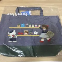 刺繍デザインのキャンバストートバッグ