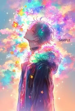 2980チョーカーと虹の世界ステッカー