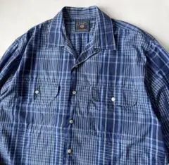 POLOJEANS　ラルフローレン　オープンカラーシャツ　ネルシャツ　グレー 90's Polo Ralph Lauren オープンカラー プリントネルシャツ