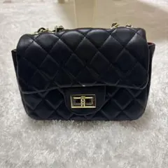 黒キルティング2wayショルダーバッグ