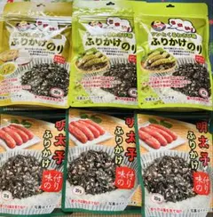 ふりかけのり 6袋セット ごま油&オリーブ油 わさび 明太子 韓国海苔のサムネイル