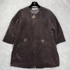 希少✨GIVENCHY ノーカラージャケット コーデュロイ ロゴ サークル金具のサムネイル