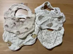 ベビー用スタイ 4枚セット ガーゼ素材