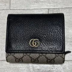 グッチ GUCCI マーモント コンチネンタルウォレット 長財布 レザー 黒